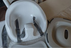 White Bumbo Baby Infant Toddler Seat  Adjustable Straps   Detachable Tray