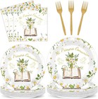 Beautiful Easy-cleanup 96-pc First Communion Supplies - Plates  Napkins   More