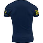 Grunt Style Blue Collar Badass T-shirt - Blue