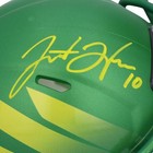 Justin Herbert Oregon Ducks Autographed Riddell Green Wing Speed Mini Helmet