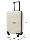 Travelers Club 22  Richmond Hardside Spinner Carry-on Luggage Bone