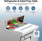 27  W Commercial Refrigerator W  Cutting Board Sandwich Salad Prep Table Buffet
