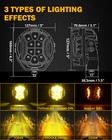Auxbeam 5  Led Work Light Bar Side Shooter Pods Offroad Fog Driving Amber Lamps