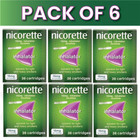 6 X Inhalator Ni-corette 15mg 36 Cartridges