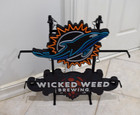 Wicked Weed Brewing Co  Nfl Miami Dolphins Led Beer Bar Sign Man Cave Light