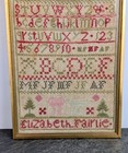 Antique 19c Alphabet Band Sampler Elizabeth Fairlie Jfmf Cross Stitch Needlework