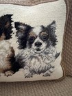 Nwt Aubusson Style Long Haired Chihuahua Dog Victorian Wool Needlepoint Pillow