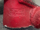 2 Lge Red Vintage Concrete Cardinals Hand Painted Garden Decor Statues Stamped