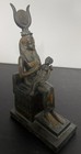 Vintage  Ancient Egyptian Statue Seated Goddess Isis Nursing Horus 9    Tall