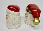 Fitz   Floyd Santa Claus Head Salt And Pepper Shakers Christmas Holiday Decor