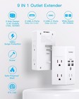 5-outlet Surge Protector With 4 Usb Ports Power Strip Wall Charger