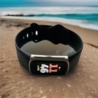 Fitbit Charge 6 Fitness Tracker Gps Heart Rate Silver W  Small Black Band