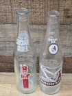 Vintage Pair Of Chocolate Soldier And Brownie Milk Bottles - Great Condition