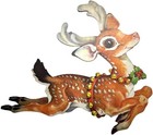 1950 Dennison Reindeer Diecut Lot Five Right Facing Holiday Decor Wall Art Home