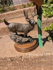 Comin Through The Rye Buck Bronze Sculpture Figure Bj Williams Ducks Unlimited