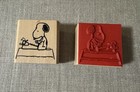  Set Of 3  Snoopy Wood-mounted Rubber Stamps
