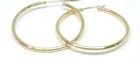 14kt Pure Yellow Gold 50mm Pair Hoop Earrings - Gift Box - Free Shipping 