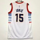 New Nikola Jokic  15 Embroidered Basketball Fans Jersey crew Neck White S-xxl