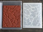 New Stampin Up Leaf Collection Background Cling Rubber Stamp Set