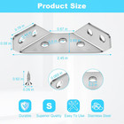 12-pack Premium Stainless Steel Corner Brackets For Wood Frame  Universal Metal