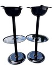 Two Stinky Cigar Floor Standing Ashtrays  4 Stirrups In Each  Good Condition 