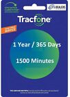 Tracfone Service Extension 1 Year 365 Days 1500 Minutes For Branded Smart Phones