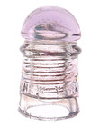 Cd 102 Purple Brookfield  pony  Antique Glass Telegraph Insulator Scarce