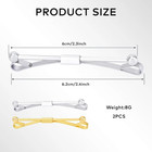 2pcs Mens Tie Clips Shirt Collar Clip Necktie Bar Pinch Clip With Gold Silver To