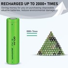 4 Pcs 2600mah Batteries 3 7v Rechargeable Li-ion Battery For Flashlight Torch