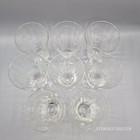 Vintage Set Of 8 Etched Floral Optic Footed Parfait Ice Tea Glasses 6  Tall 12oz