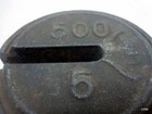Vintage Cast Iron 500 5 Lbs Platform Scale 4  Round Slotted