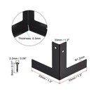 33x33x33mm Metal Box Corner Protectors Edge Guard Black 4pcs