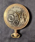 Elgin 12s Pocket Watch     17 Jewels     Gold-filled Engraved Case     Running