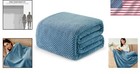 Stylish Modern Twin Fleece Bed Blanket 90x66 - Super Soft   Cozy Slate Blue