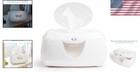 Compact Warm Glow Wipe Warmer With Nightlight     Holds 100 Wipes  White Design