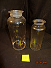 2 Antique Blown Glass Apothecary Jars