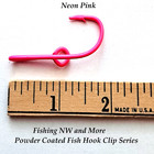 Eagle Claw Fish Hook Hat Clip   Pin Powder Coated In Neon Pink Color