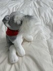 Fao Schwarz Schnauzer 15  Plush Stuffed Animal White gray