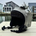 Skydiving Helmet Size M Black white Herringbone Hard Shell Abs Adjustable