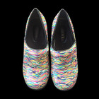 Savvy Non Slip Clogs Womens 8 M Multicolor Wavy  Nurse Medical Lightweight Shoe