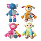 Pet Plush Toy Cat Dog Interactive Teething Toys Animal Bite Resistant Squeaky 