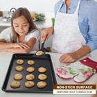 Baking Sheet Pan Set Of 3  Commercial Cookie Sheets For Baking  Large  Black 
