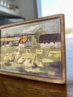 Vintage Original Nis Stougaard Art Tile Denmark Ceramic Pottery Plaque Bornholm
