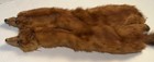 2 Vintage Mink Fur Pelts With Heads Real Reddish Brown