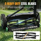 Workprox 16  Push Reel Lawn Mower Adjustable Height 5-blade W 8gal Grass Catcher