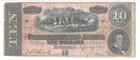 T-68  10 Confederate 1864 Rare Plate State Weak Almost Missing Right A Pmg F 15