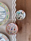 Asian Decorative Plates Wall Set With Floral And Figure Designs  Multicolor