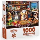 1000 Pieces Puzzles For Adults Dogs  Dinner Party Jigsaw Puzzle For Family Game
