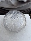 Vintage Cut Glass Crystal Etched Table Parlor Lamp Shade 12    Diameter 10    Fitter
