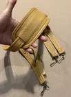 Vintage Soft Leather Replacement Strap For Duffle Bag Tan Padded Goldtone Metal
